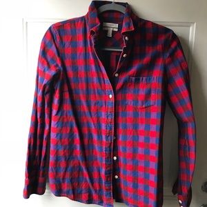 Cozy red, blue and purple jcrew flannel